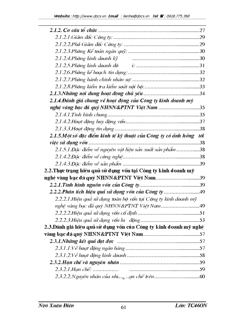 image for page Nâng cao hiệu quả sử dụng vốn tại Công ty kinh doanh mỹ nghệ vàng bạc đá quý NHNN PTNT Việt Nam