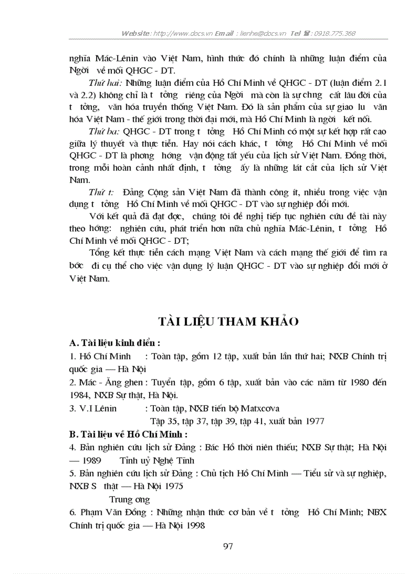 image for page Tư tưởng Hồ Chí Minh về mối quan hệ giữa giai cấp với dân tộc và việc vận dụng tư tưởng đó vào sự nghiệp đổi mới ở Việt Nam