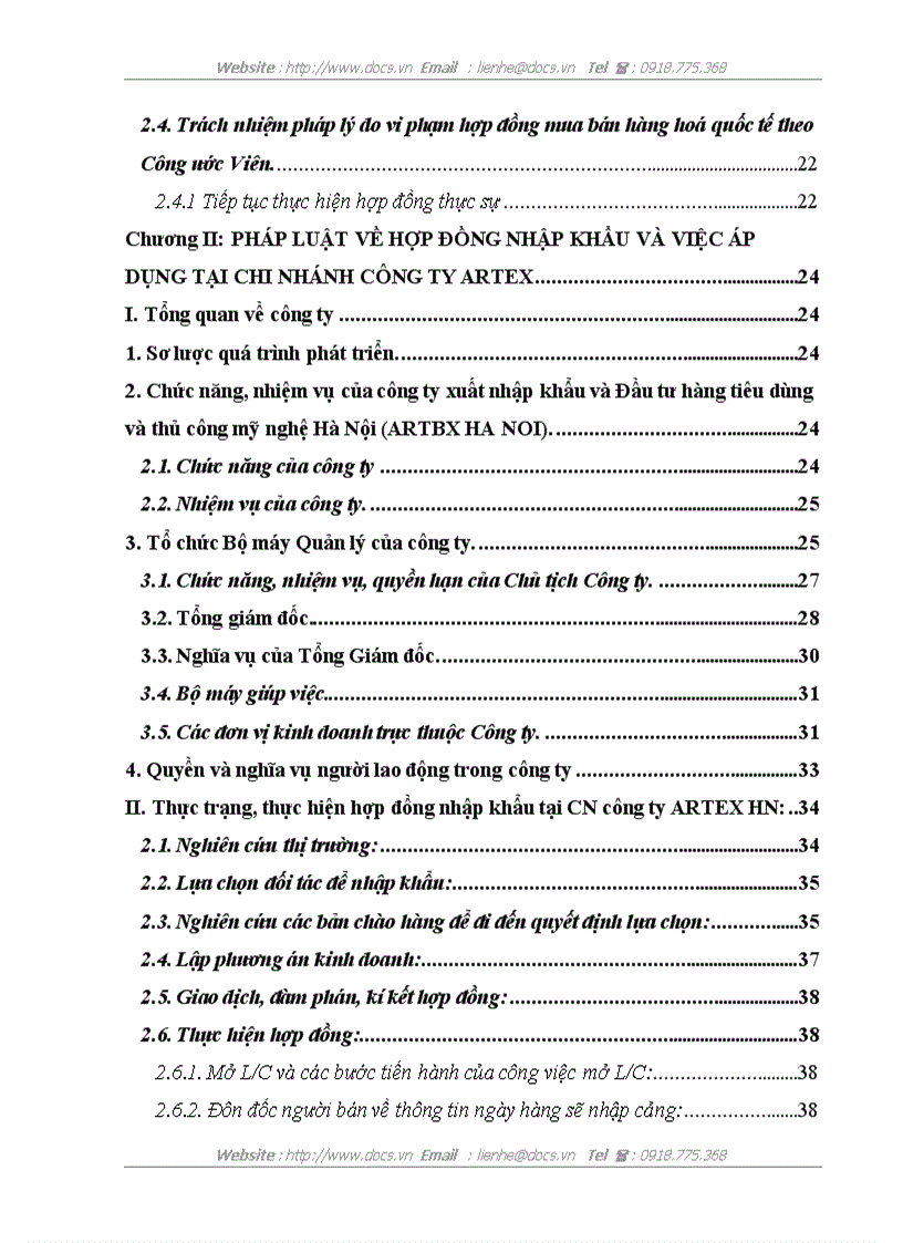 image for page Một số giải pháp nhằm hoàn thiện HĐNK tại CN công ty TNHH nhà nước một thành viênXNKva đầu tư thủ công mỹ nghệ HN ARTEX Ha nội