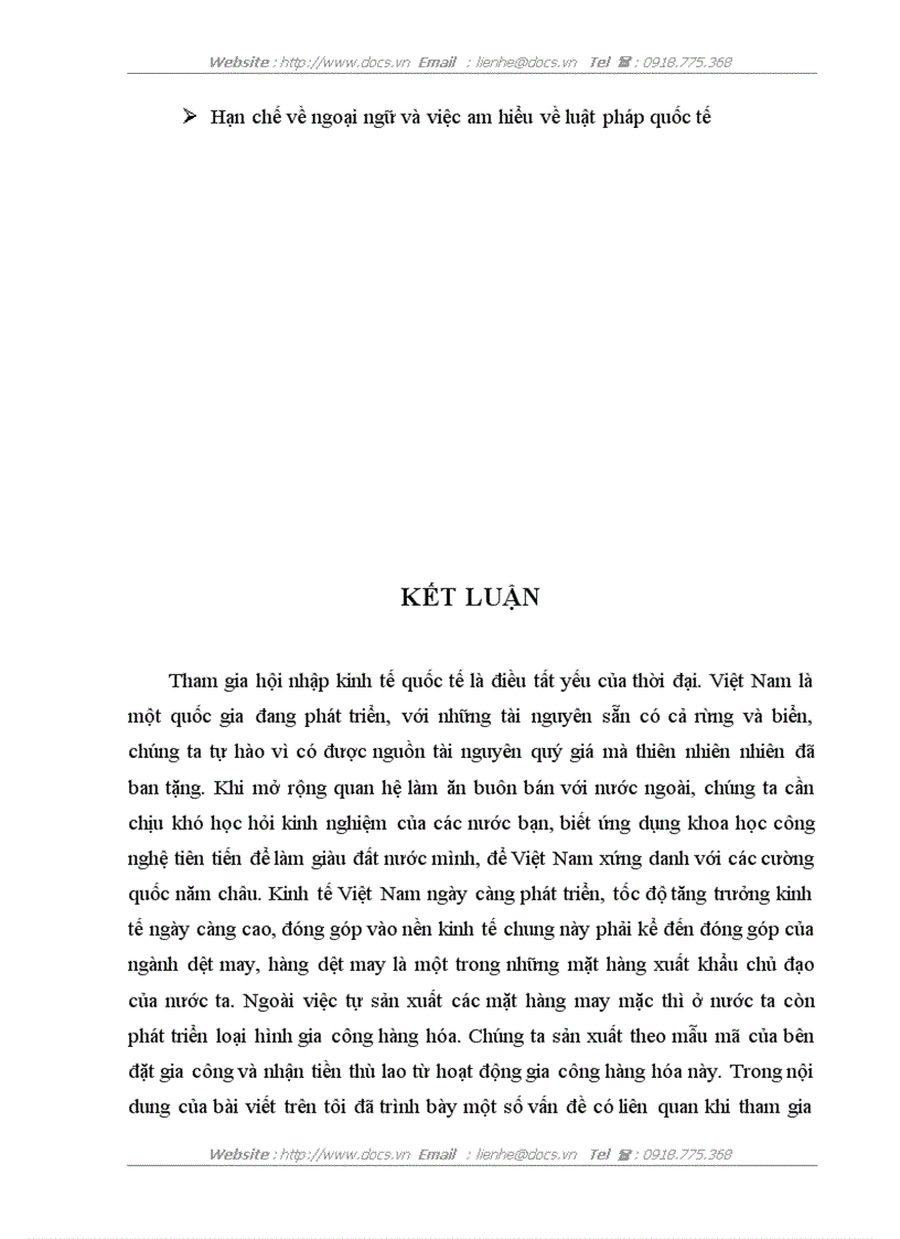 image for page Pháp luật về hợp đồng gia công thực tiễn ký kết và thực hiện hợp đồng gia công tại Công ty cổ phần May Hưng Yên