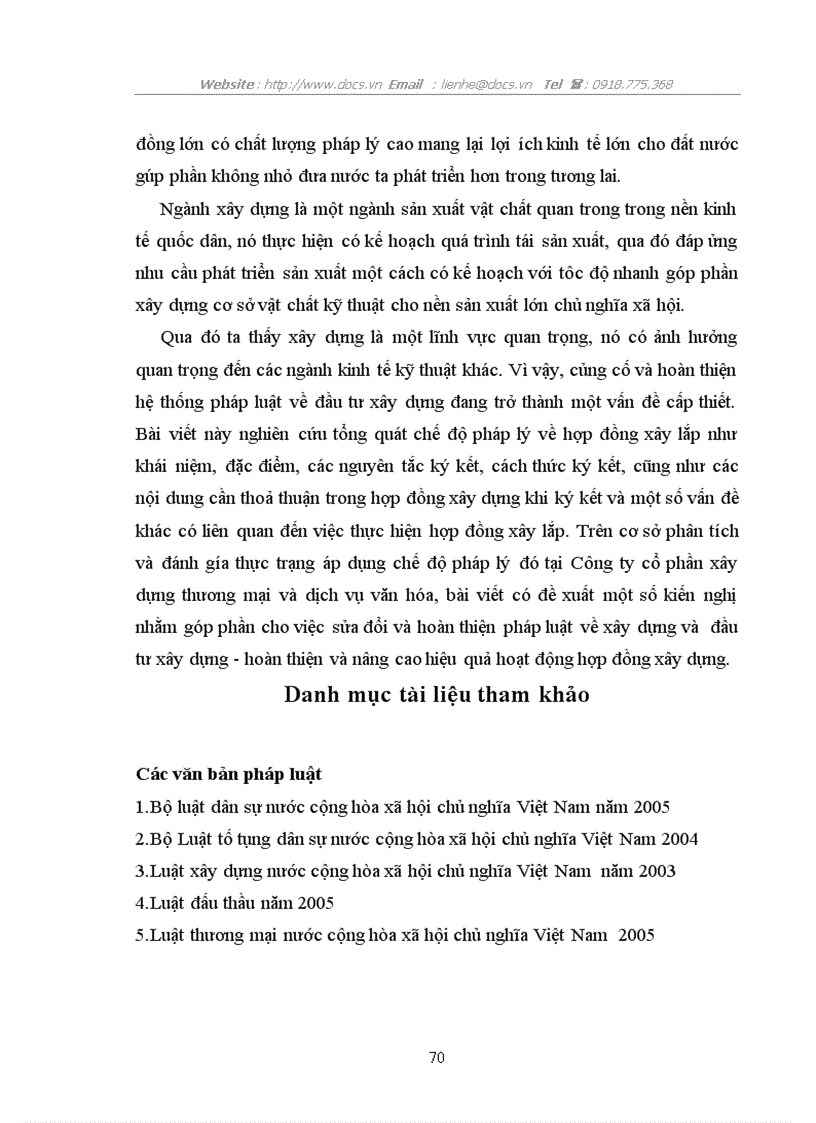 image for page Pháp luật về hợp đồng xây lắp và thực tiễn áp dụng tại công ty cổ phần xây dựng thương mại và dịch vụ văn hóa