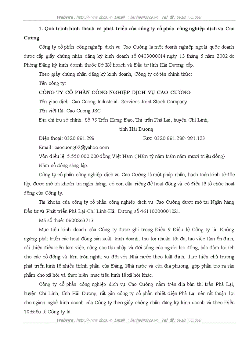 image for page Pháp luật về hợp đồng mua bán hàng hoá Thực tiễn áp dụng tại công ty cổ phần công nghiệp dịch vụ Cao Cường