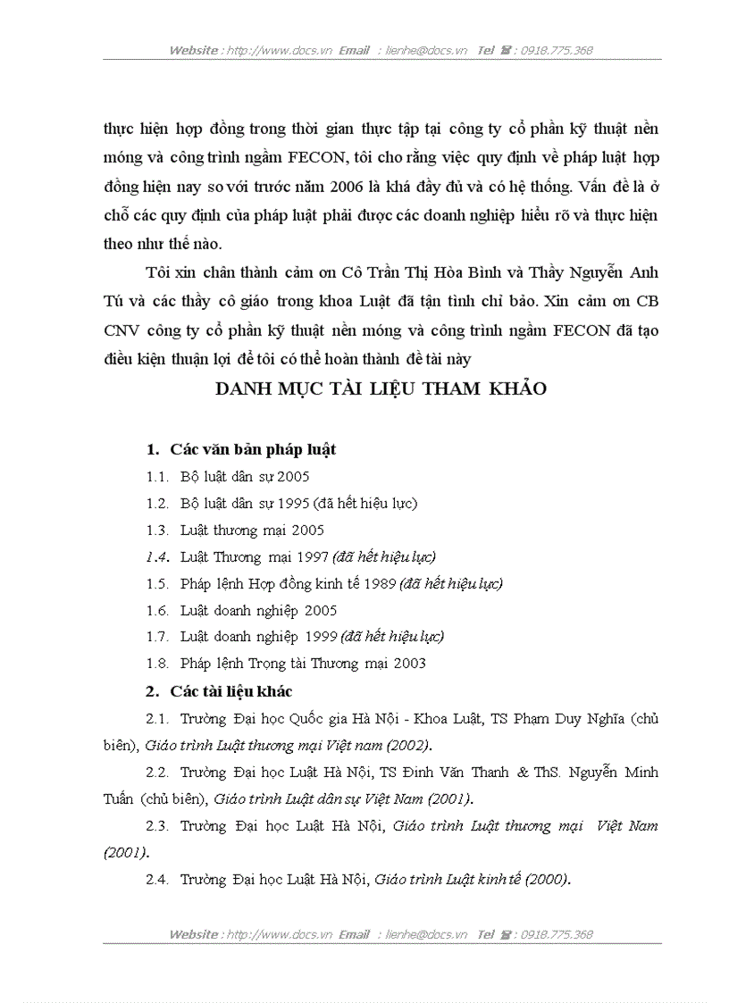 image for page Chế độ pháp lý về hợp đồng mua bán hàng hóa ở Việt Nam và thực tiễn áp dụng tại Công ty cổ phần kỹ thuật nền móng và công trình ngầm FECON