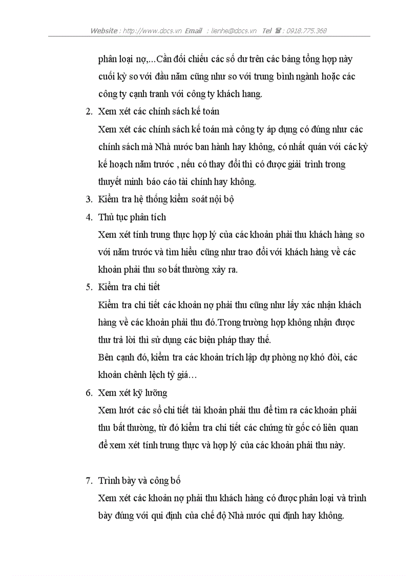 image for page Kiểm toán khoản mục Nơ phải thu