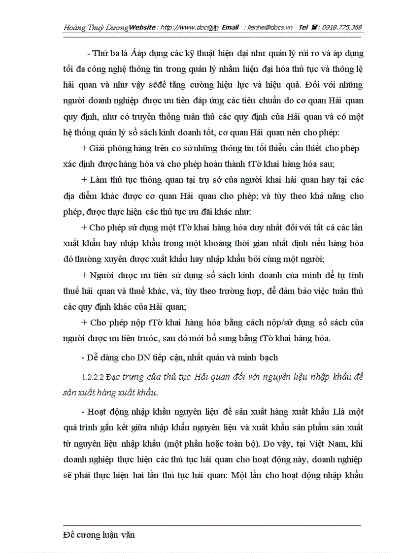 image for page Hoàn thiện thủ tục hải quan đối với nguyên liệu nhập khẩu để sản xuất hàng xuất khẩu ở cục hải quan thành phố hà nội nhìn từ góc độ doanh nghiệp