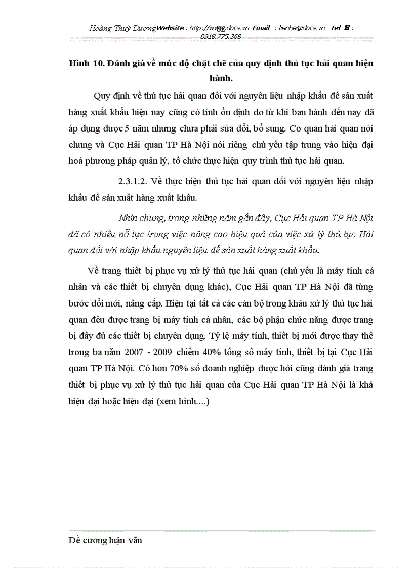 image for page Hoàn thiện thủ tục hải quan đối với nguyên liệu nhập khẩu để sản xuất hàng xuất khẩu ở cục hải quan thành phố hà nội nhìn từ góc độ doanh nghiệp