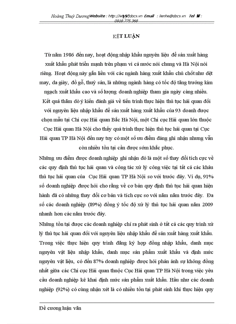 image for page Hoàn thiện thủ tục hải quan đối với nguyên liệu nhập khẩu để sản xuất hàng xuất khẩu ở cục hải quan thành phố hà nội nhìn từ góc độ doanh nghiệp