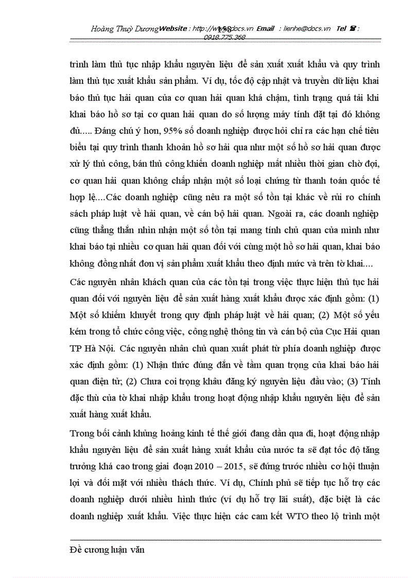 image for page Hoàn thiện thủ tục hải quan đối với nguyên liệu nhập khẩu để sản xuất hàng xuất khẩu ở cục hải quan thành phố hà nội nhìn từ góc độ doanh nghiệp