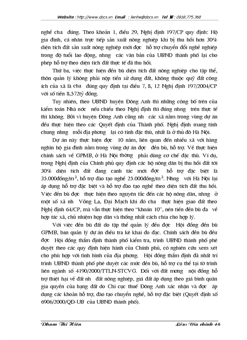 image for page Chuyển đổi mục đích sử dụng đất trong quá trình đô thị hoá ở huyện Đông Anh thành phố Hà Nội