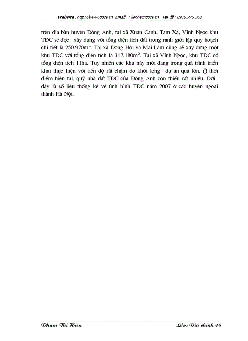 image for page Chuyển đổi mục đích sử dụng đất trong quá trình đô thị hoá ở huyện Đông Anh thành phố Hà Nội