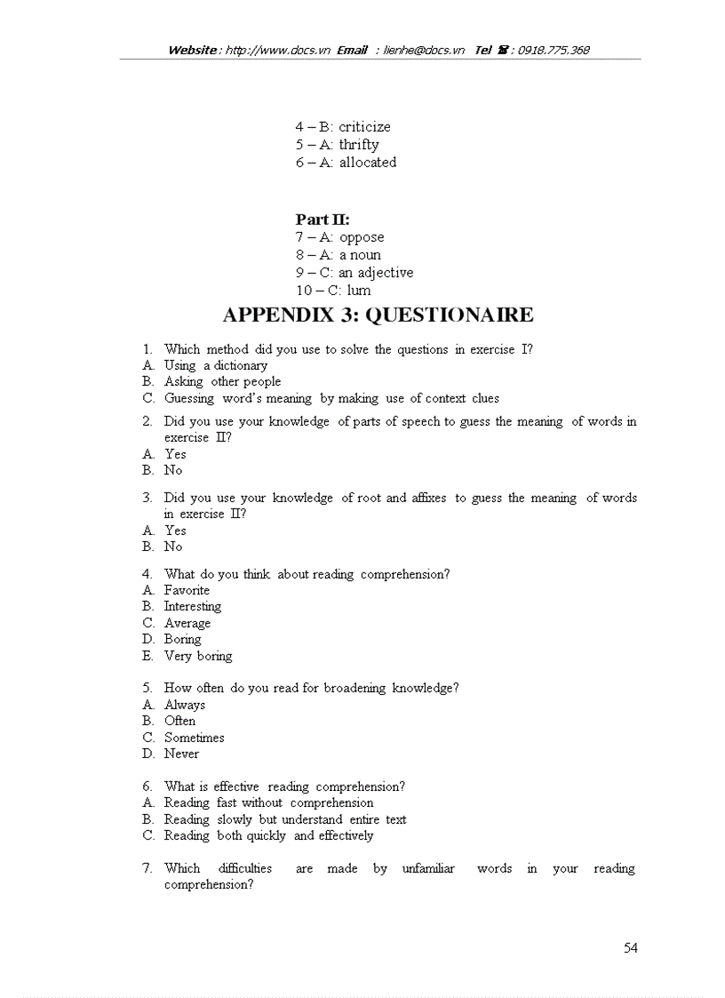 image for page Some strategies for dealing with unfamiliar words in reading comprehension for students of English faculty Hanoi open university