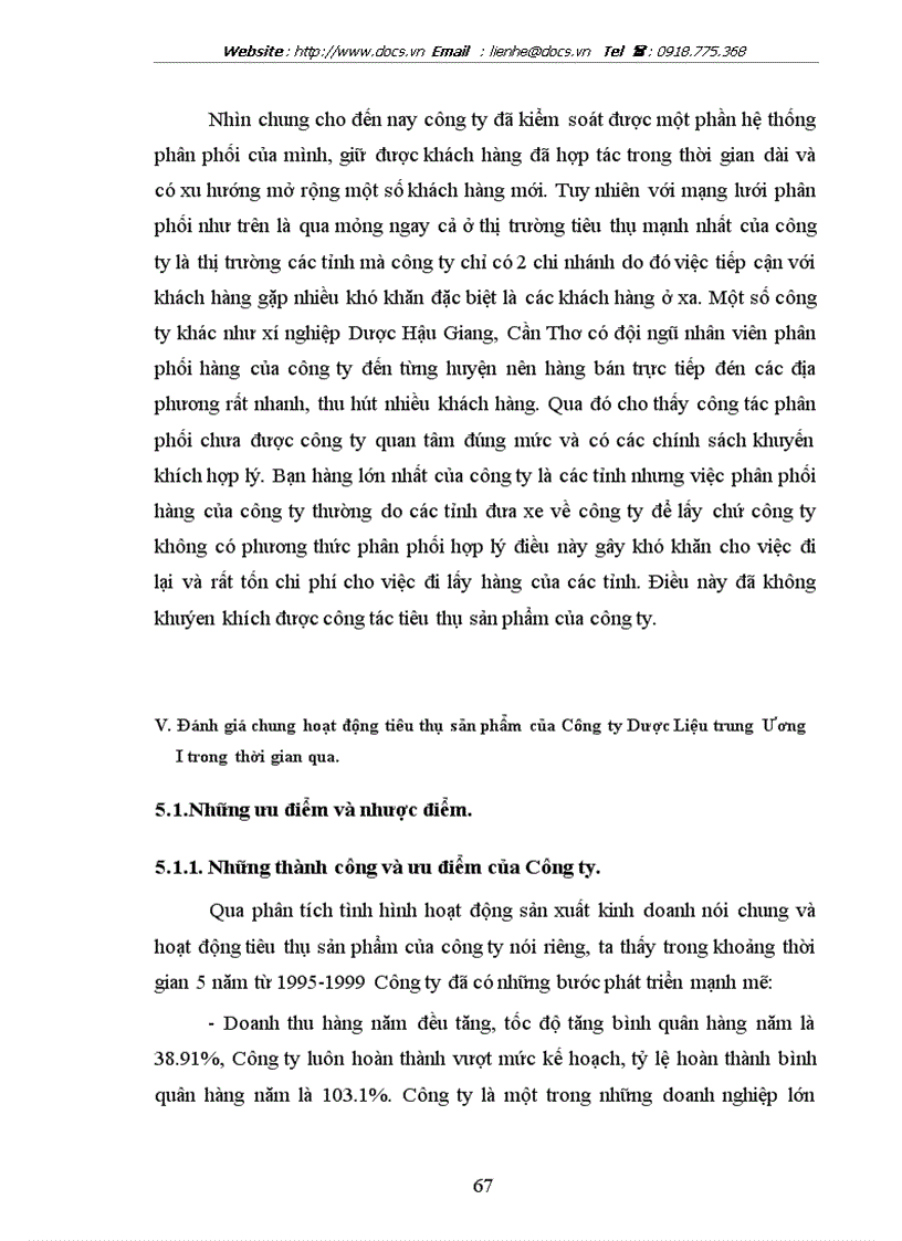 image for page Một số giải pháp đẩy nhanh tốc độ tiêu thụ sản phẩm tại Công ty Dược Liệu Trung Ương I