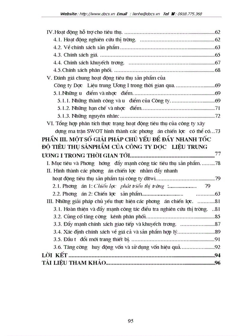 image for page Một số giải pháp đẩy nhanh tốc độ tiêu thụ sản phẩm tại Công ty Dược Liệu Trung Ương I