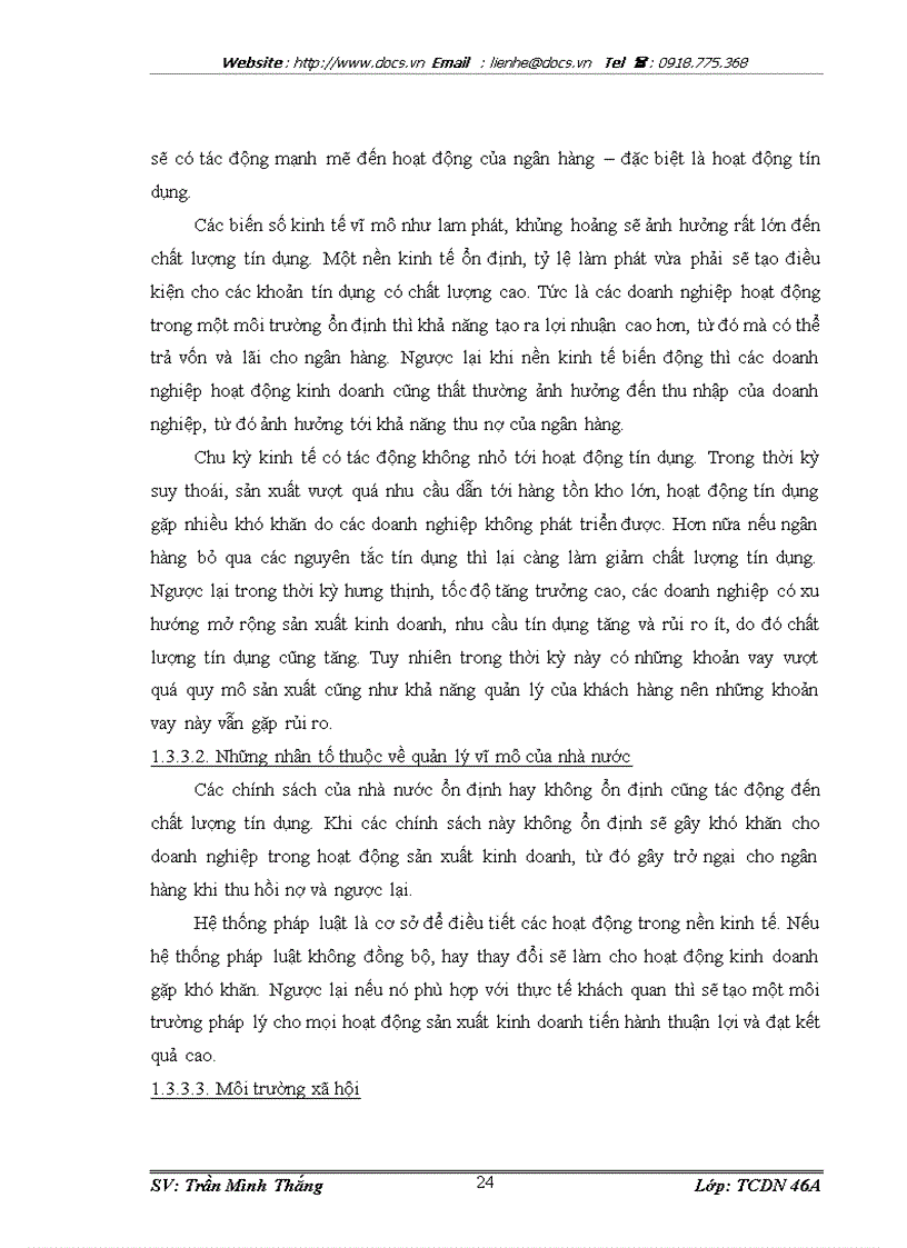 image for page Các vấn đề cơ bản về chất lượng tín dụng của ngân hàng thương mại