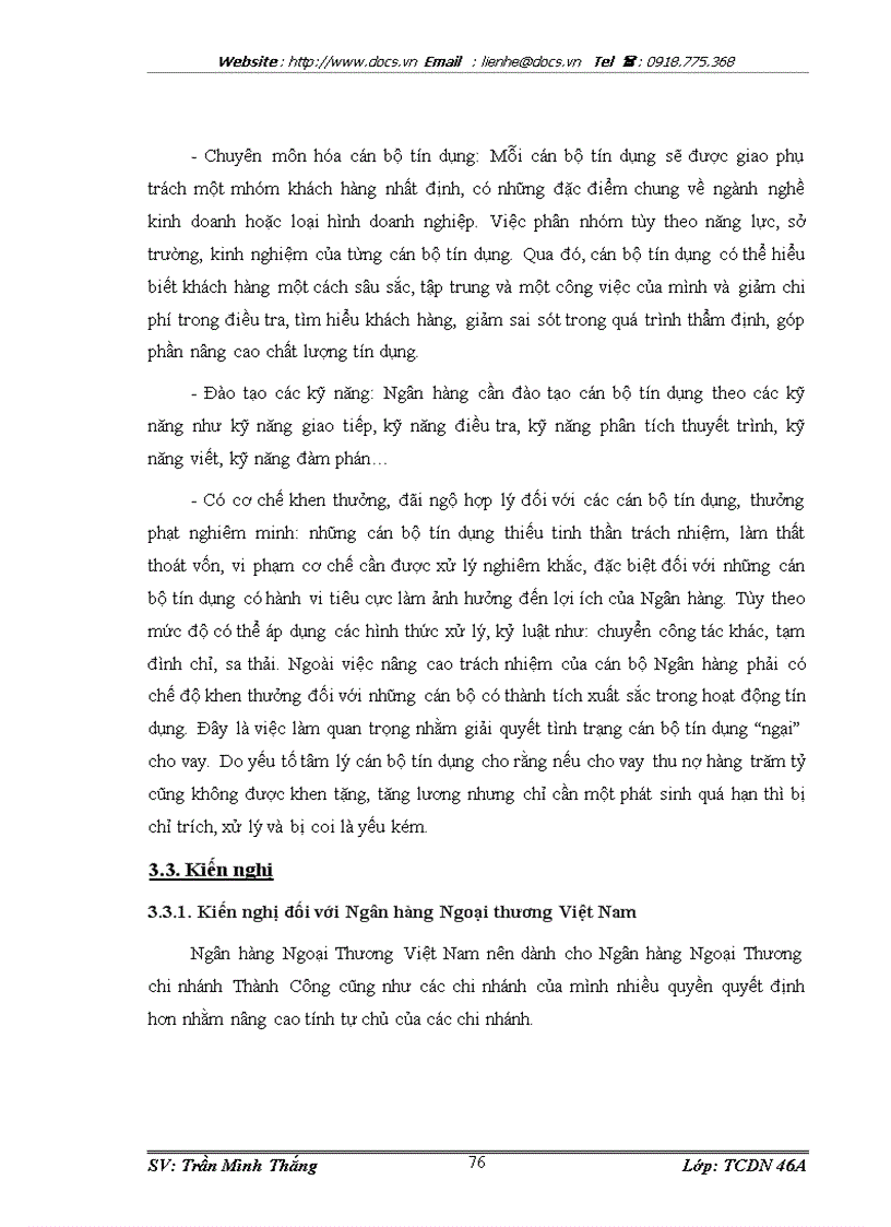 image for page Các vấn đề cơ bản về chất lượng tín dụng của ngân hàng thương mại