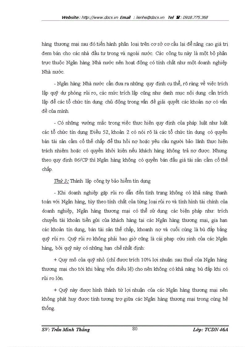 image for page Các vấn đề cơ bản về chất lượng tín dụng của ngân hàng thương mại