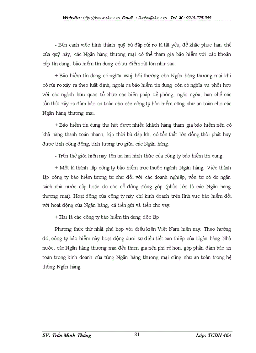 image for page Các vấn đề cơ bản về chất lượng tín dụng của ngân hàng thương mại