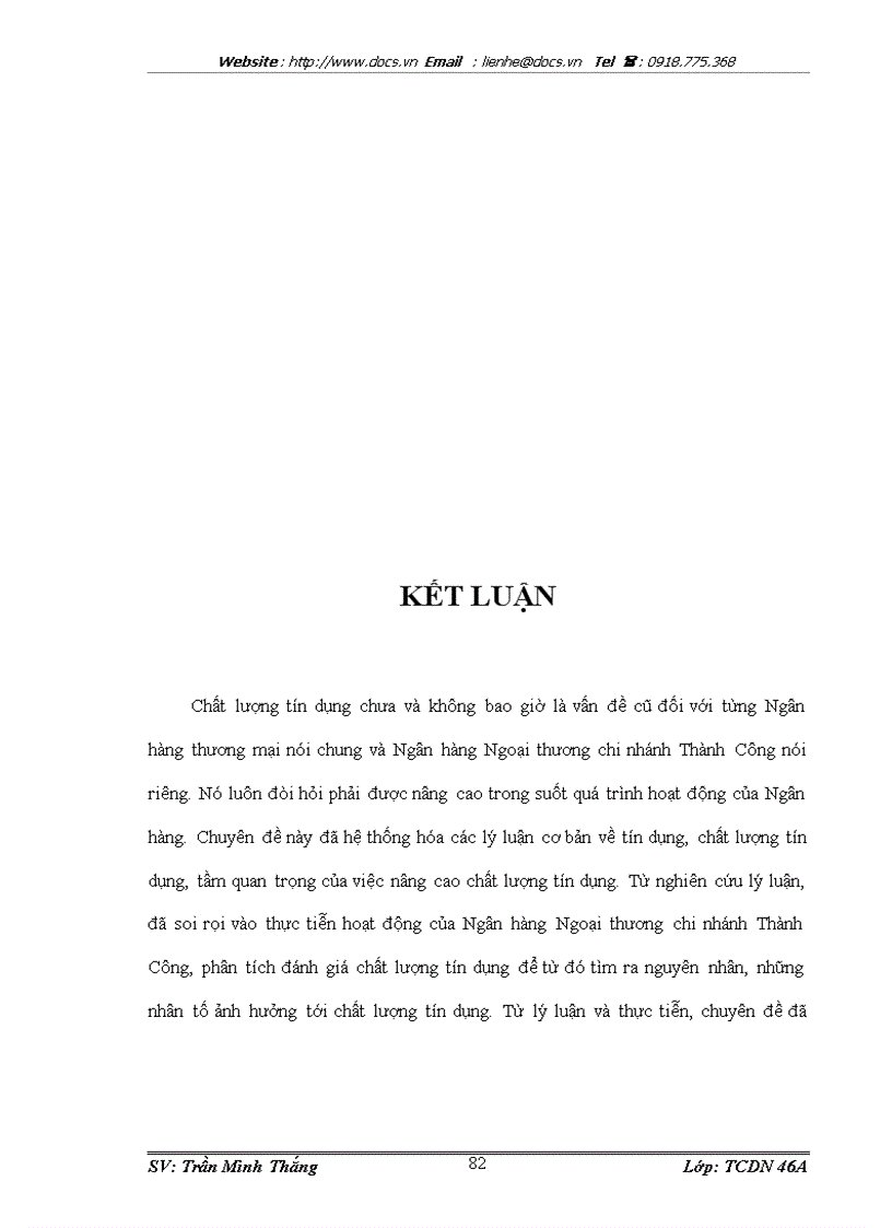 image for page Các vấn đề cơ bản về chất lượng tín dụng của ngân hàng thương mại