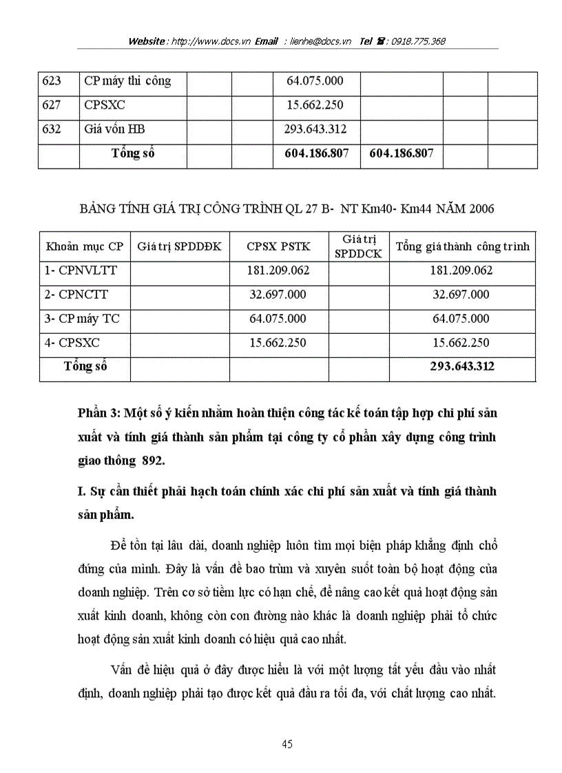 image for page Thực trạng công tác kế toán tập chi phí sản xuất và tính giá thành sản phẩm tại Công ty CP xây dựng công trình giao thông 892 chương 2 3