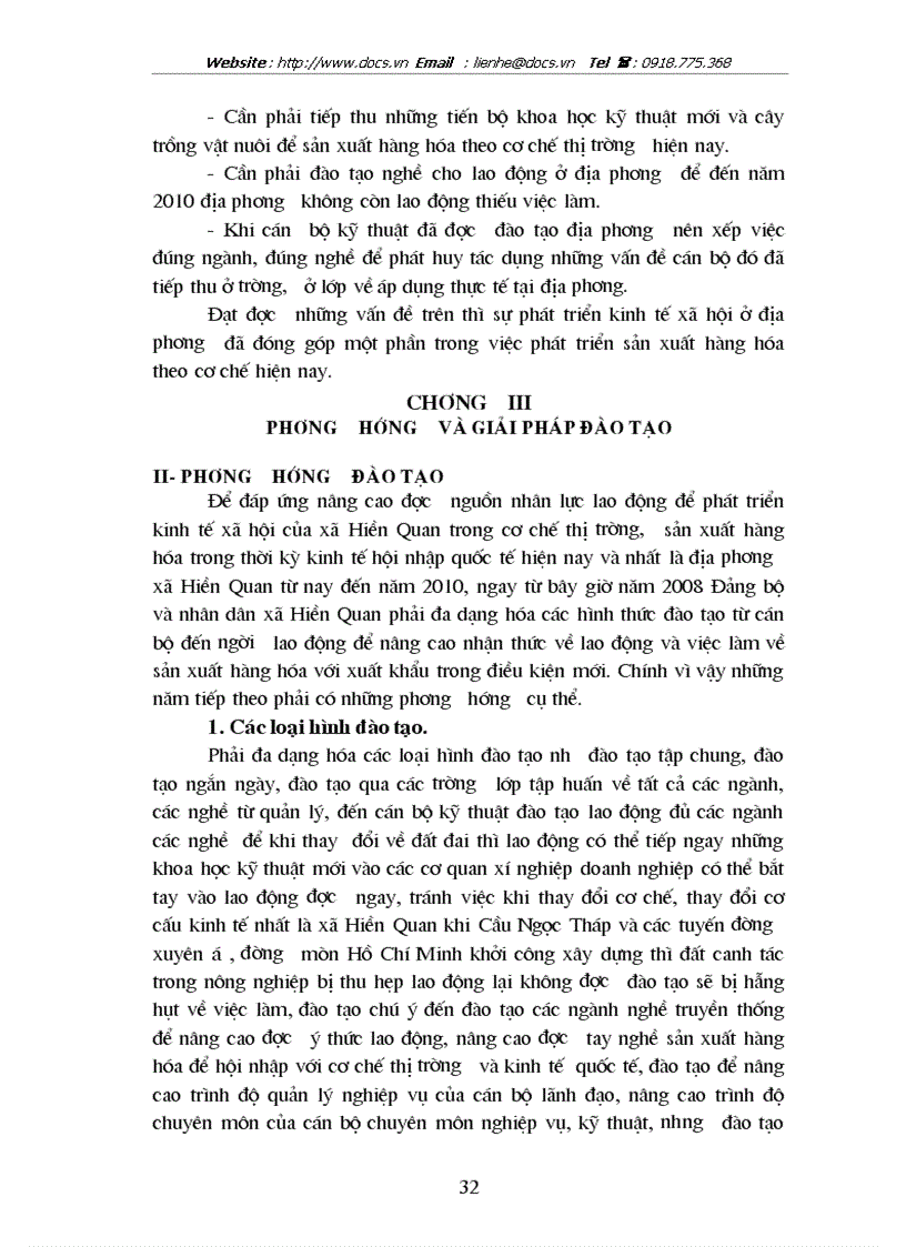 image for page Giải pháp đào tạo nâng cao chất lượng lao động để phát triển kinh tế ở xã Hiền Quan H Tam Nông Phú thọ theo hướng sản xuất hàng hoá