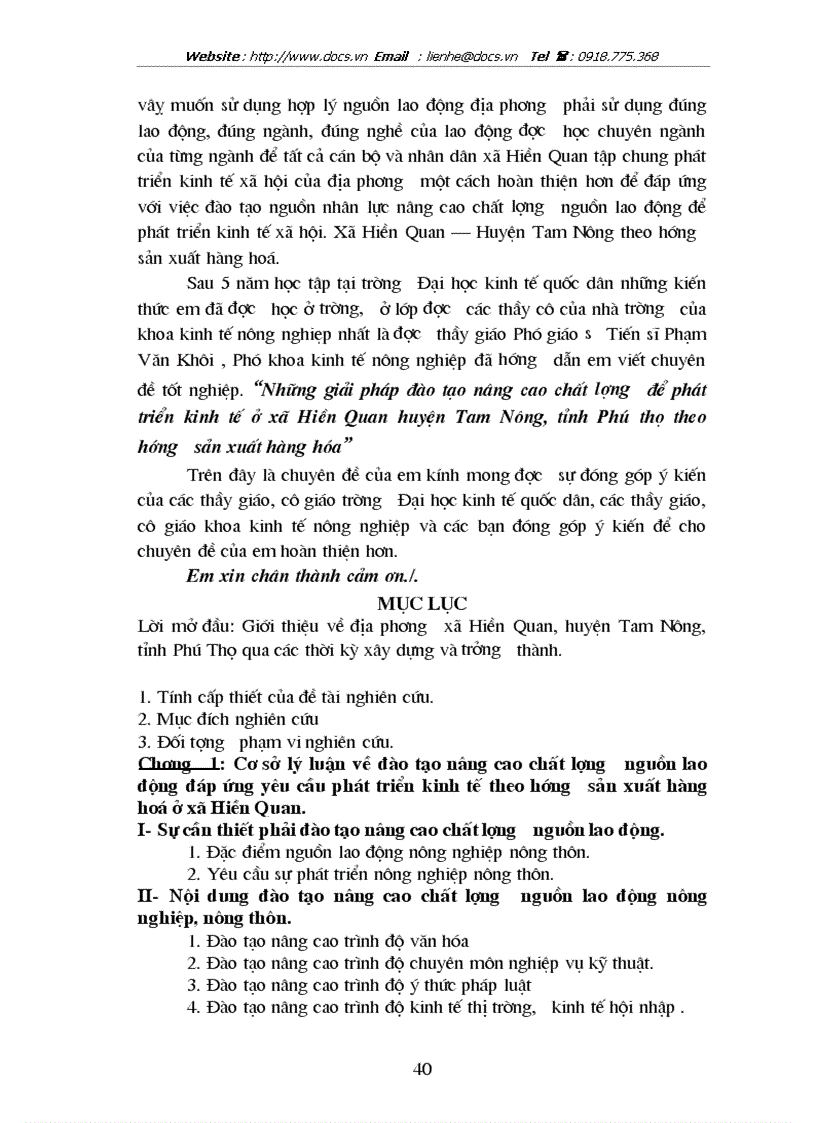 image for page Giải pháp đào tạo nâng cao chất lượng lao động để phát triển kinh tế ở xã Hiền Quan H Tam Nông Phú thọ theo hướng sản xuất hàng hoá