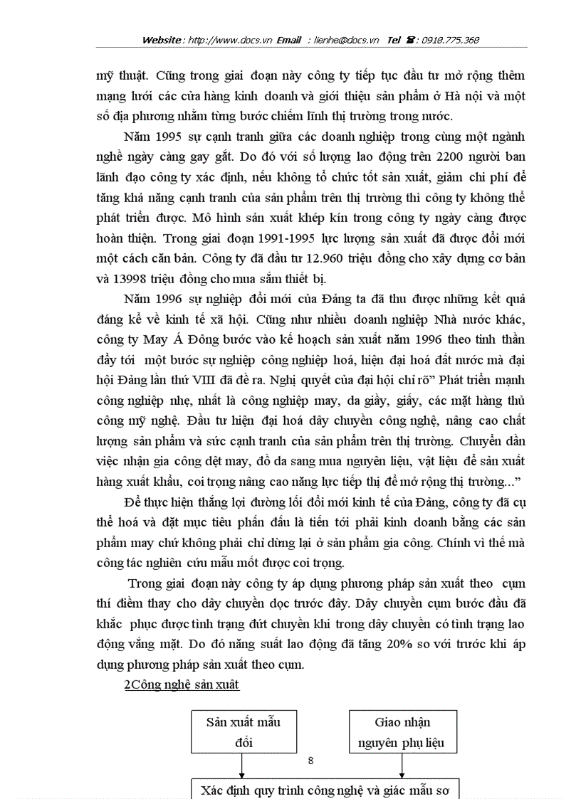 image for page Báo cáo Tại Công ty May Á Đông