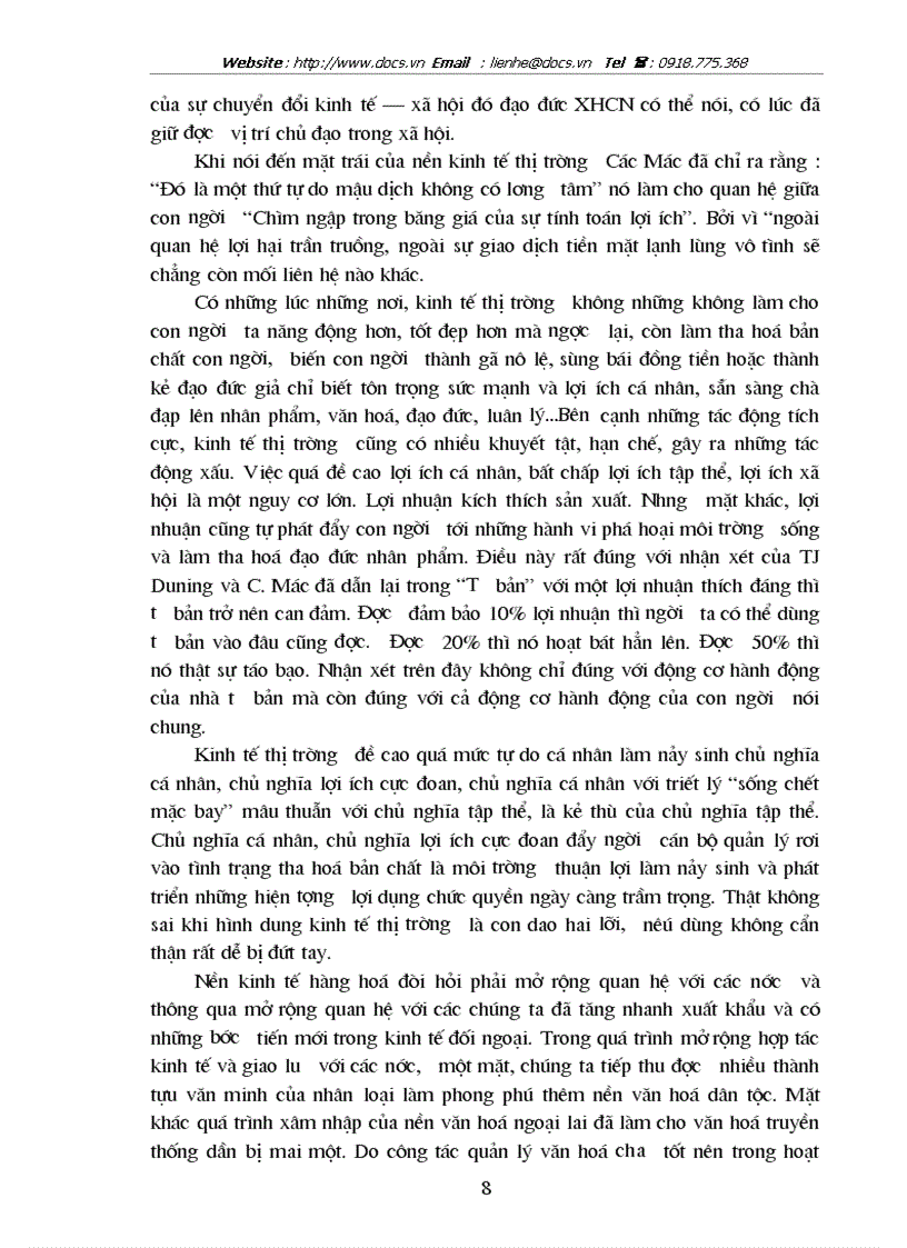 image for page Nhân cách con người trong cơ chế thị trường