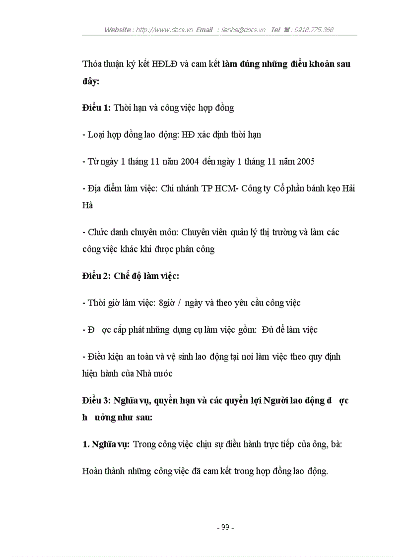 image for page Thực tiễn ký kết hợp đồng lao động tại Công ty Cổ phần bánh kẹo Hải Hà