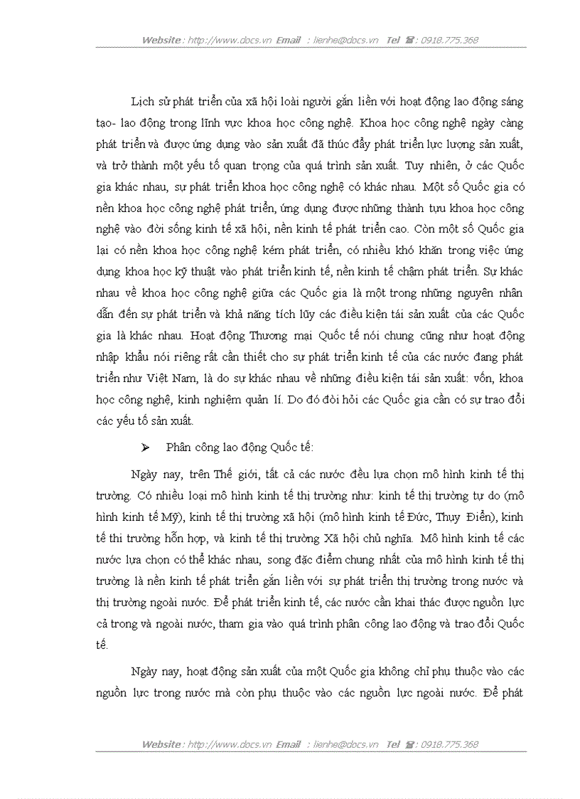 image for page Pháp luật về nhập khẩu và Thực trạng áp dụng tại Công ty Cổ Phần Thiết bị Thắng Lợi