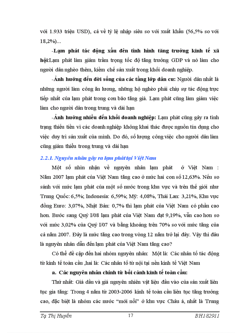 image for page Lạm phát ở Việt Nam trong những năm gần đây