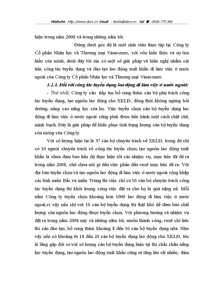 image for page Cải tiến công tác tuyển dụng và đào tạo lao động xuất khẩu đi làm việc ở nước ngoài của công ty Cổ phần Nhân lực và Thương mại Vinaconex