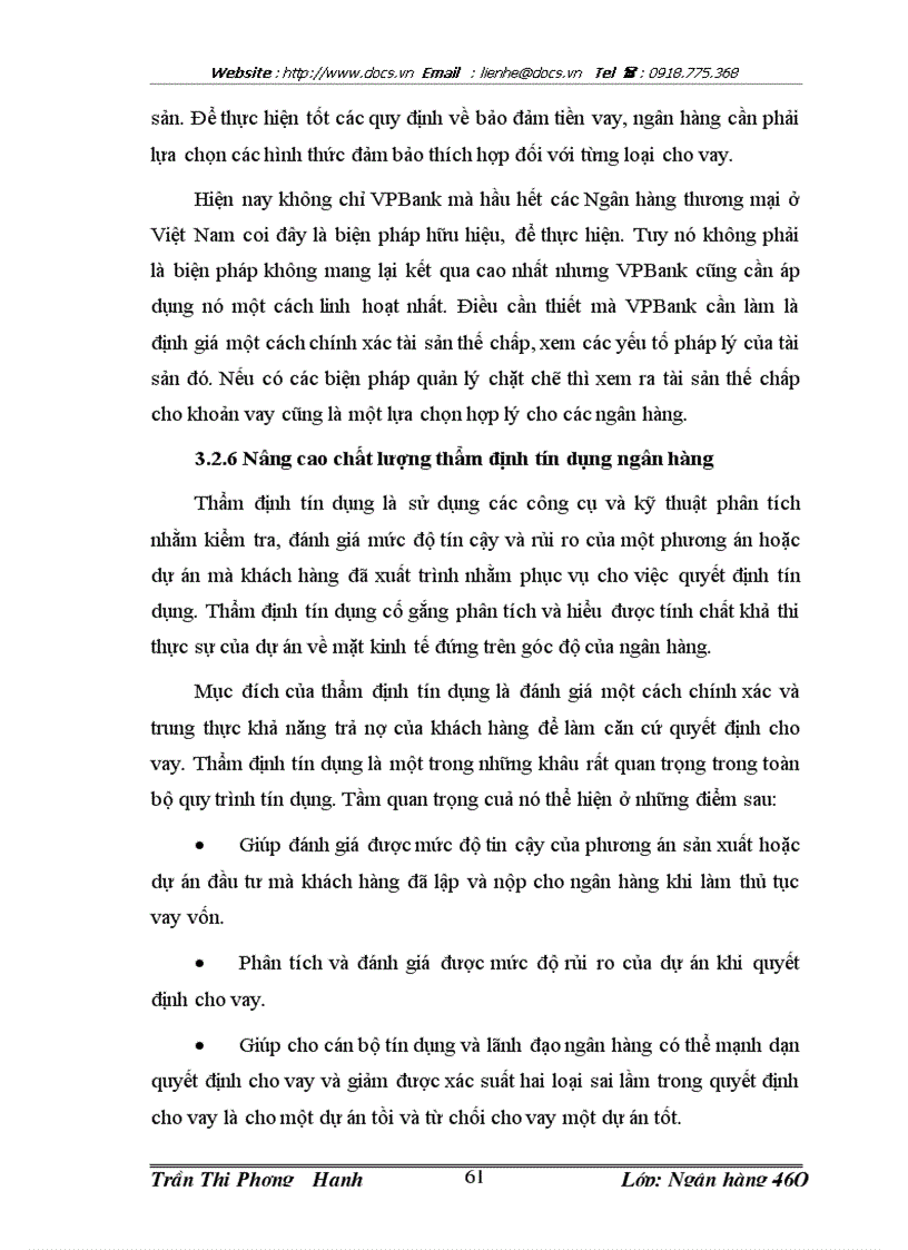 image for page Hạn chế rủi ro tín dụng tại ngân hàng thương mại cổ phần các doanh nghiệp ngoài quốc doanh VPBank
