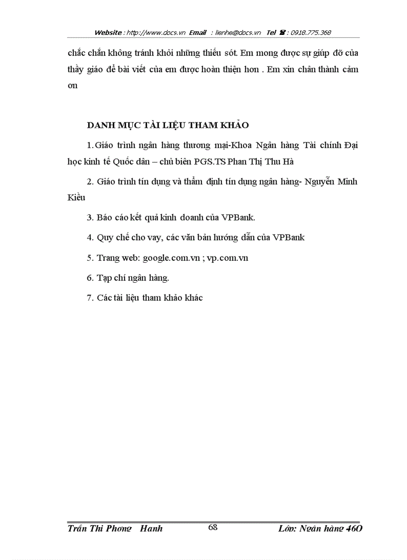 image for page Hạn chế rủi ro tín dụng tại ngân hàng thương mại cổ phần các doanh nghiệp ngoài quốc doanh VPBank