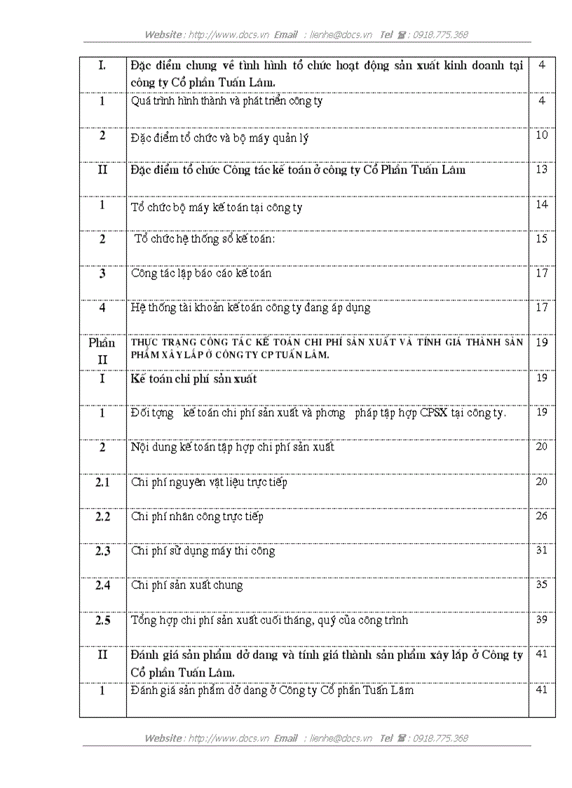 image for page Kế toán chi phí sản xuất và tính giá thành sản phẩm xây lắp trong công ty cp tuấn lâm