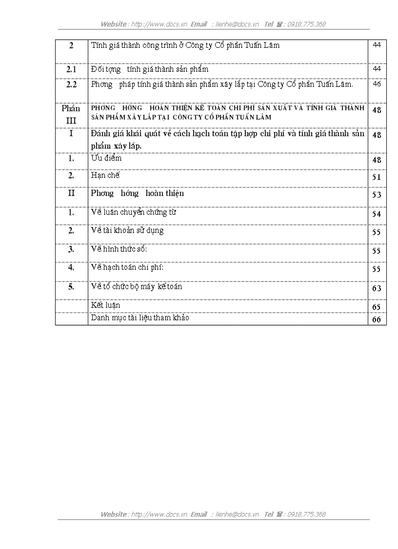 image for page Kế toán chi phí sản xuất và tính giá thành sản phẩm xây lắp trong công ty cp tuấn lâm