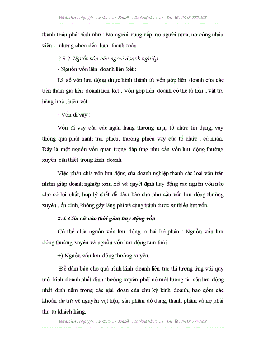 image for page Một số biện pháp để nâng cao hiệu quả sử dụng vốn lưu động tại Công ty vật tư kỹ thuật xi măng Hà Nội