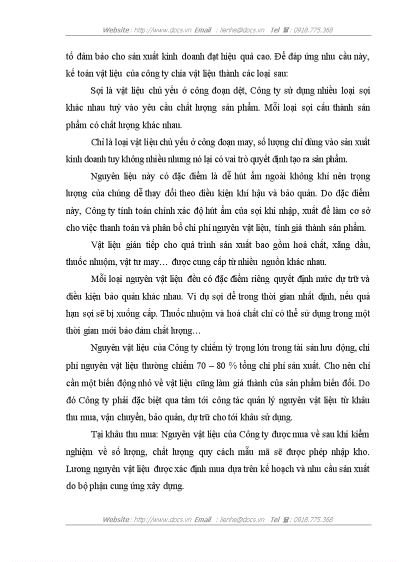 image for page Hoàn thiện công tác hạch toán Nguyên vật liệu tại Công ty TNHH Ngọc