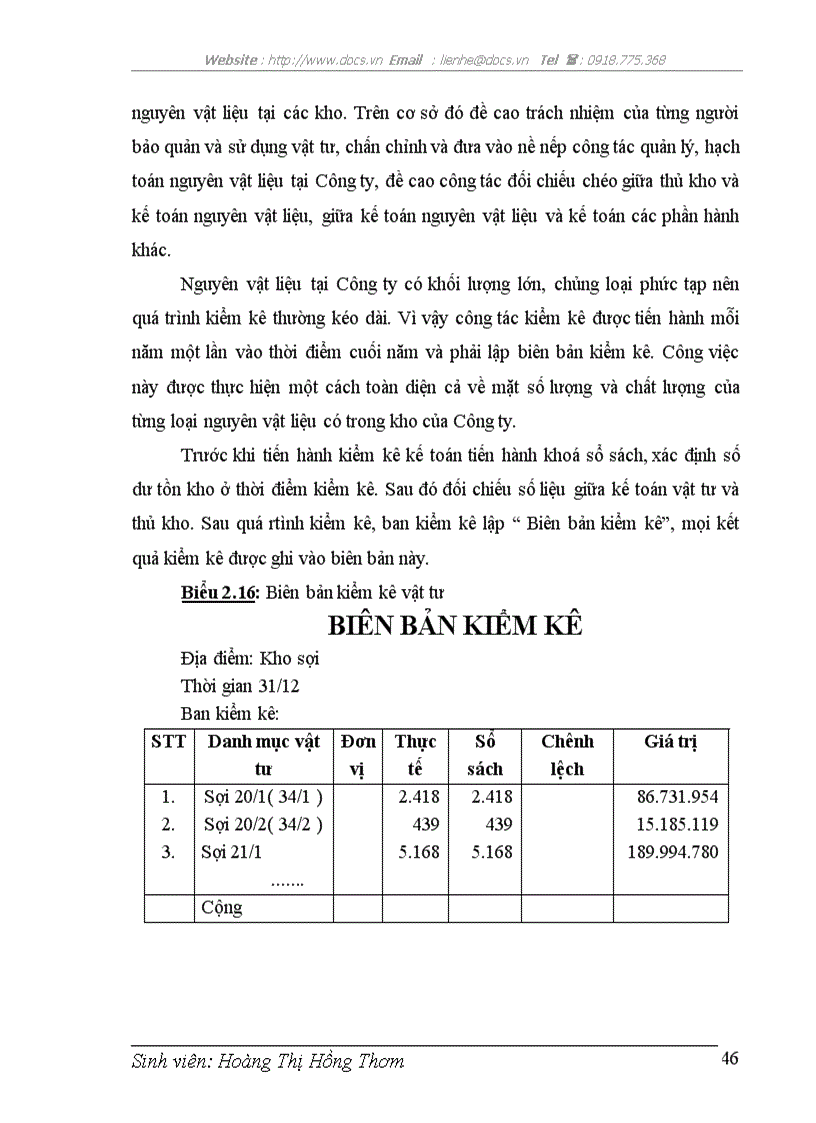 image for page Hoàn thiện công tác hạch toán Nguyên vật liệu tại Công ty TNHH Ngọc