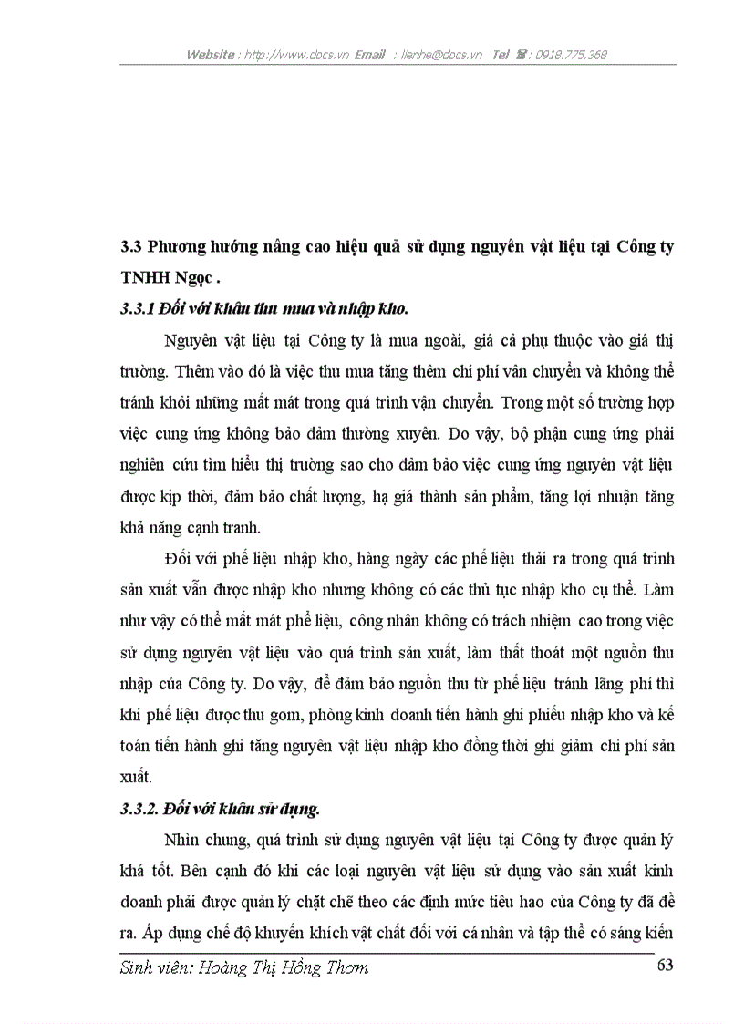 image for page Hoàn thiện công tác hạch toán Nguyên vật liệu tại Công ty TNHH Ngọc