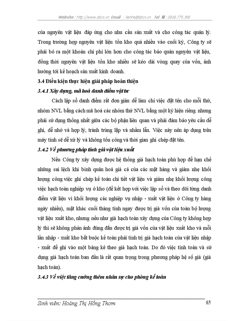 image for page Hoàn thiện công tác hạch toán Nguyên vật liệu tại Công ty TNHH Ngọc