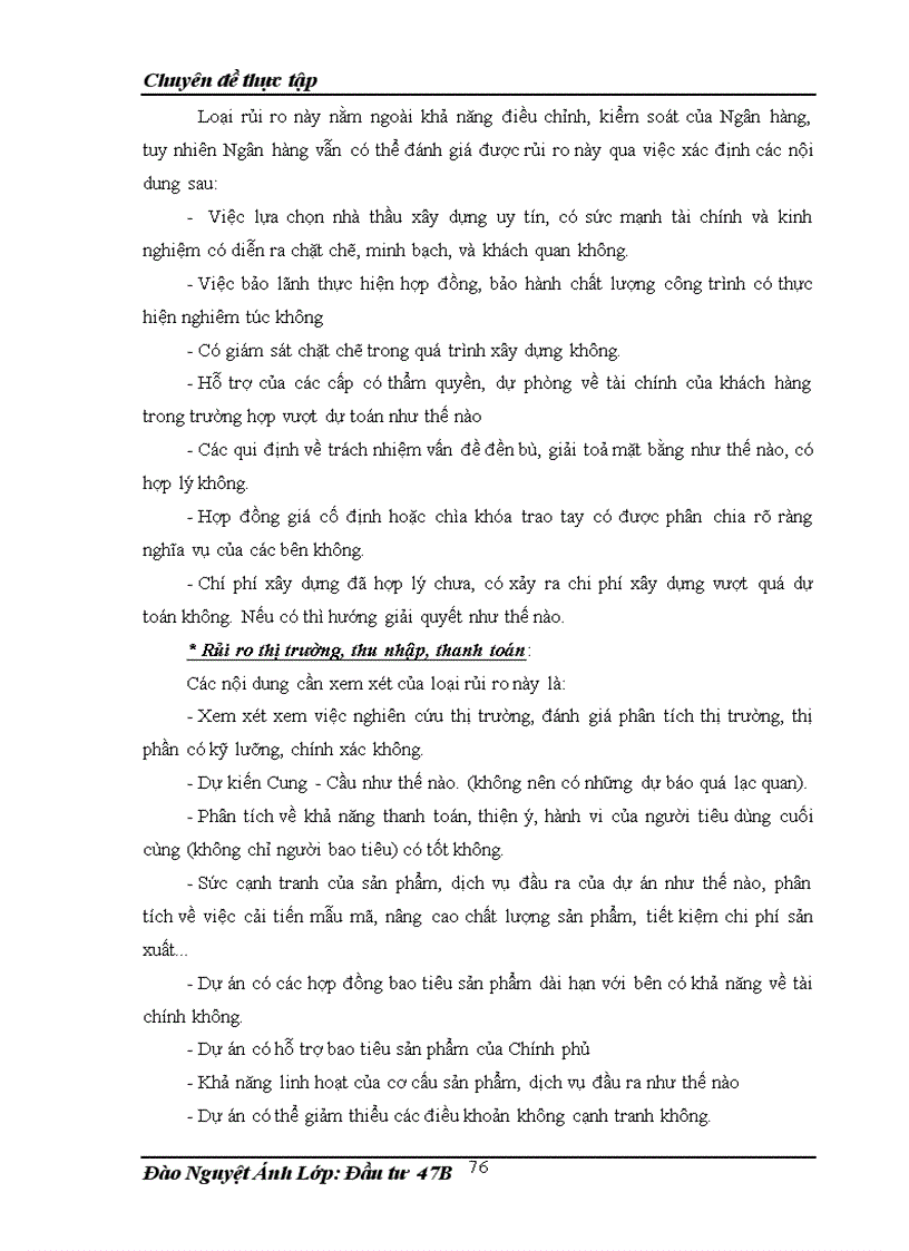 image for page Rủi ro và đánh giá rủi ro trong thẩm định dự án cho vay vốn tại Ngân hàng Đầu tư Phát triển Hà Nội