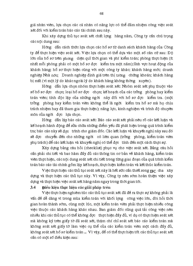 image for page Hoàn thiện thủ tục soát xét trong quy trình kiểm toán báo cáo tài chính tại Công ty Kiểm toán và Tư vấn tài chính Quốc tế IFC