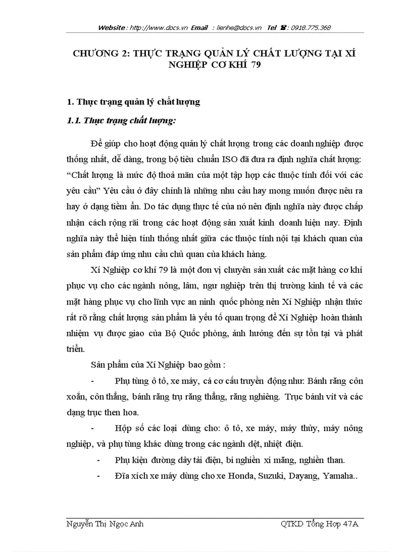 image for page Xây dựng và thực hiện hệ thống quản lý chất lượng ISO 9000 2000 tại Xí Nghiệp cơ khí 79