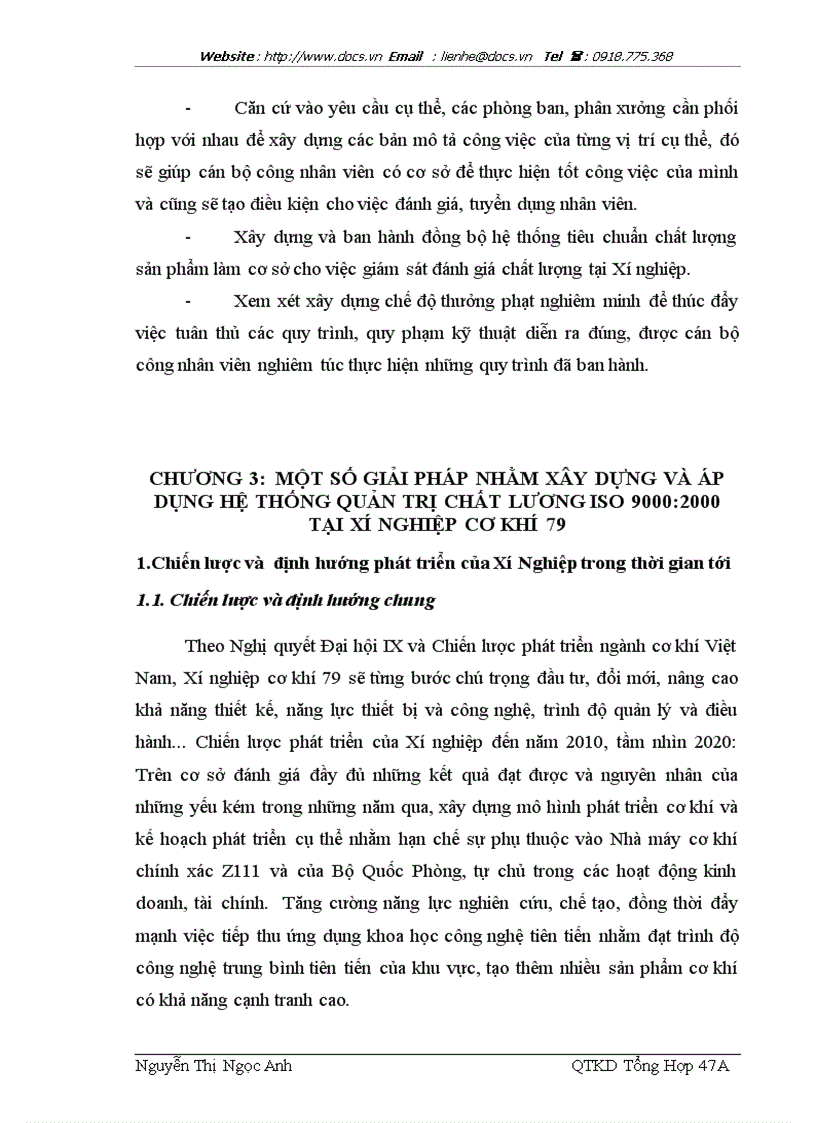 image for page Xây dựng và thực hiện hệ thống quản lý chất lượng ISO 9000 2000 tại Xí Nghiệp cơ khí 79