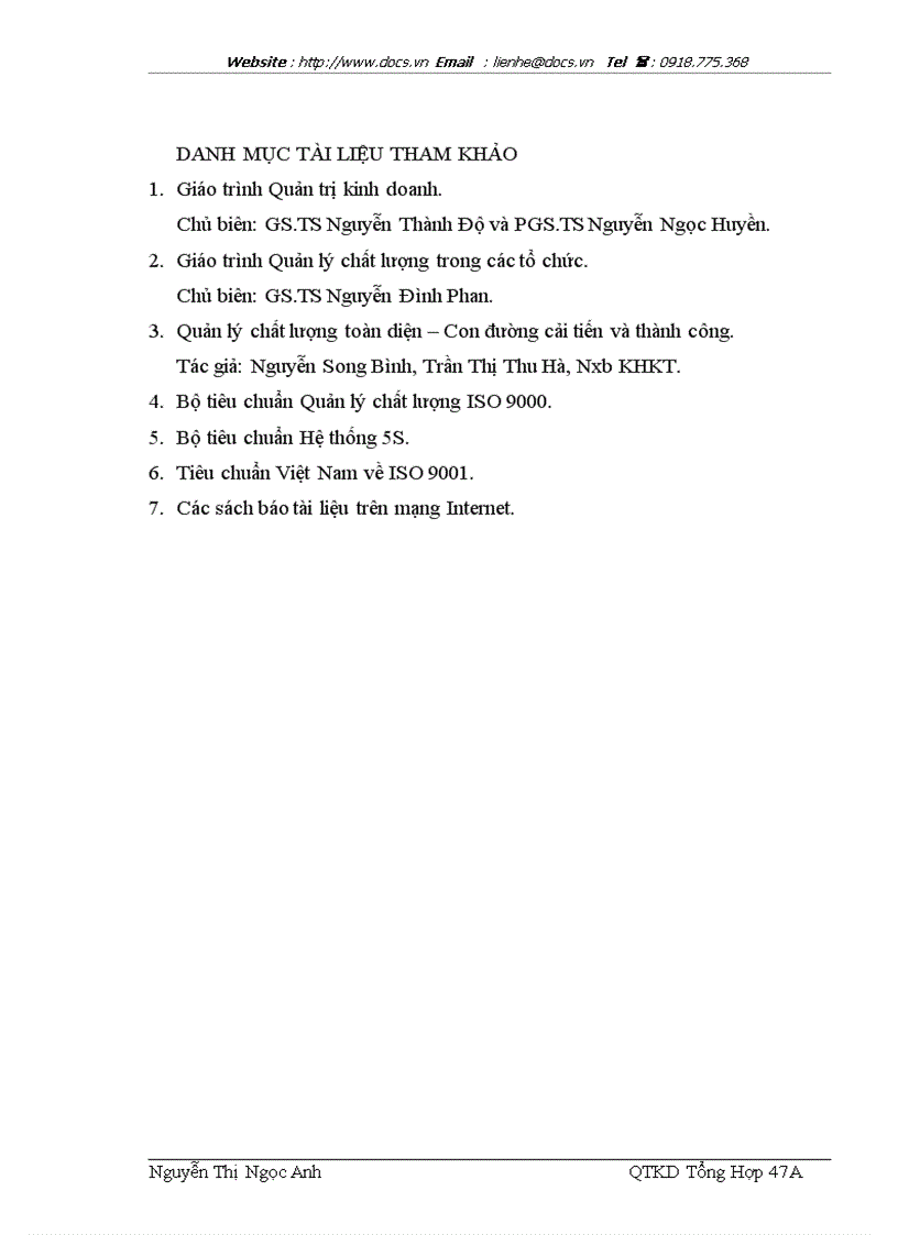 image for page Xây dựng và thực hiện hệ thống quản lý chất lượng ISO 9000 2000 tại Xí Nghiệp cơ khí 79