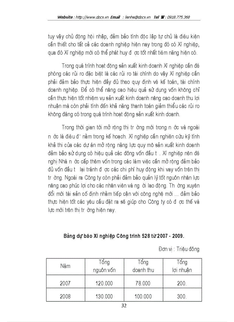 image for page Nâng cao hiệu quả sử dụng vốn sản xuất kinh doanh của Xí nghiệp Công trình 528