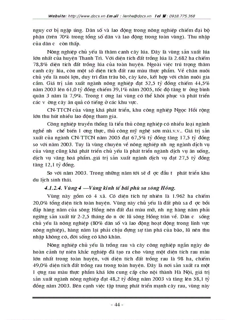 image for page Nghiên cứu vấn đề chuyển dịch cơ cấu kinh tế nông thôn ở huyện Thanh Trì Hà Nội thông qua việc chuyển dịch cơ cấu kinh tế bao gồm các ngành kinh tế