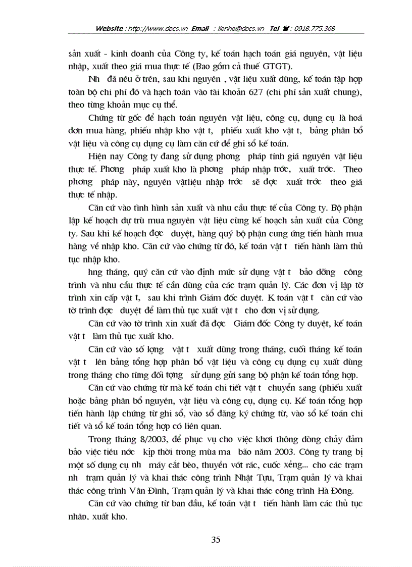 image for page Hoàn thiện kế toán chi phí sản xuất và tính giá thành sản phẩm tại công ty khai thác công trình thuỷ lợi Sông Nhuệ Hà Tây