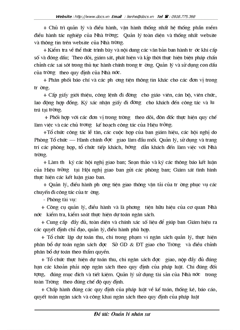 image for page Quản lý nhân sự ở trường THPT Lê Văn Hưu