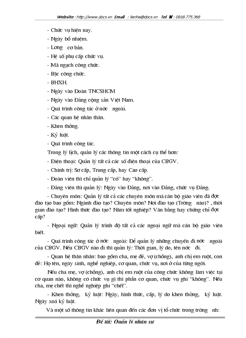 image for page Quản lý nhân sự ở trường THPT Lê Văn Hưu